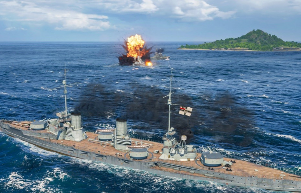 In-game rendering of SMS Von der Tann